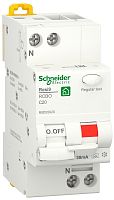 Автомат дифференциального тока АВДТ Schneider Electric Resi9 2п 20А 30мА 6кА C тип A картинка
